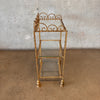 Rope & Tassel 3 Tier Stand with Glass Shelves