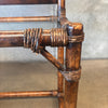 Vintage Rattan Dressing Table with Glass Shelf