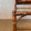 Vintage Rattan Dressing Table with Glass Shelf