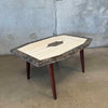 Mid Century Modern Geometric Marble Coffee Table