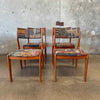 Set of Four 1970s Mid Century Modern Teak Dining Chairs By D-Scan