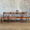 Set of Four 1970s Mid Century Modern Teak Dining Chairs By D-Scan