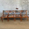 Set of Four 1970s Mid Century Modern Teak Dining Chairs By D-Scan