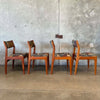 Set of Four 1970s Mid Century Modern Teak Dining Chairs By D-Scan