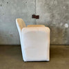 Vintage Post Modern Cream Velvet Accent Chair