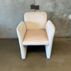 Vintage Post Modern Cream Velvet Accent Chair