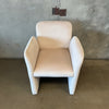 Vintage Post Modern Cream Velvet Accent Chair