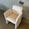 Vintage Post Modern Cream Velvet Accent Chair