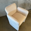 Vintage Post Modern Cream Velvet Accent Chair