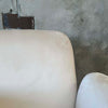 Vintage Post Modern Cream Velvet Accent Chair