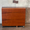 Mid Century Modern Drop Leaf Table With Drawer & Hidden Compartment