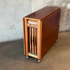 Mid Century Modern Drop Leaf Table With Drawer & Hidden Compartment