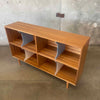 Mid Century Modern Style Custom Made Teak Wood Record Storage Cabinet