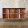 Mid Century Modern Style Custom Made Teak Wood Record Storage Cabinet