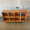 Mid Century Modern Style Custom Made Teak Wood Record Storage Cabinet