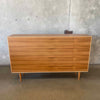 Mid Century Modern Style Custom Made Teak Wood Record Storage Cabinet