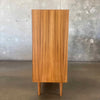 Mid Century Modern Style Custom Made Teak Wood Record Storage Cabinet