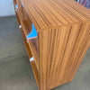 Mid Century Modern Style Custom Made Teak Wood Record Storage Cabinet