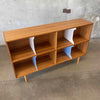 Mid Century Modern Style Custom Made Teak Wood Record Storage Cabinet