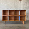 Mid Century Modern Style Custom Made Teak Wood Record Storage Cabinet