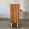 Mid Century Modern Style Custom Made Teak Wood Record Storage Cabinet