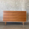 Mid Century Modern Style Custom Made Teak Wood Record Storage Cabinet