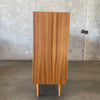 Mid Century Modern Style Custom Made Teak Wood Record Storage Cabinet