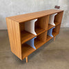 Mid Century Modern Style Custom Made Teak Wood Record Storage Cabinet