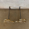 Vintage Brass Iron Andirons