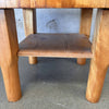 Vintage Solid Maple Butcher Block With Custom Removeable Lower Shelf