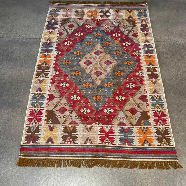 Hand Made Flat Weave Wool Rug