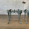 Pair of Vintage Outdoor Cast Aluminum Side Table Bases