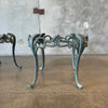 Pair of Vintage Outdoor Cast Aluminum Side Table Bases