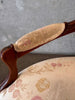 Antique Mahogany Slipper Chair With Silk Upholstery