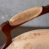 Antique Mahogany Slipper Chair With Silk Upholstery