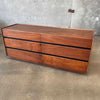 Mid Century Modern Walnut Dresser 6 Drawer Dillingham 1960's