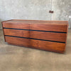 Mid Century Modern Walnut Dresser 6 Drawer Dillingham 1960's