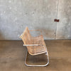 Vintage Mid Century Modern Metal Slat Patio Bench