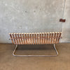 Vintage Mid Century Modern Metal Slat Patio Bench