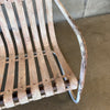 Vintage Mid Century Modern Metal Slat Patio Bench