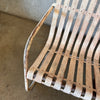 Vintage Mid Century Modern Metal Slat Patio Bench