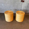 Vintage Bamboo Pencil Reed Side Tables