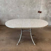 1950s Grey & Yellow Formica Kitchen Table with Leaf & Chairs