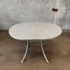 1950s Grey & Yellow Formica Kitchen Table with Leaf & Chairs