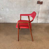 Mid Century Style Red Leather Chair