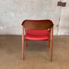 Mid Century Style Red Leather Chair