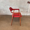 Mid Century Style Red Leather Chair