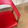 Mid Century Style Red Leather Chair