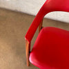 Mid Century Style Red Leather Chair