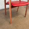 Mid Century Style Red Leather Chair